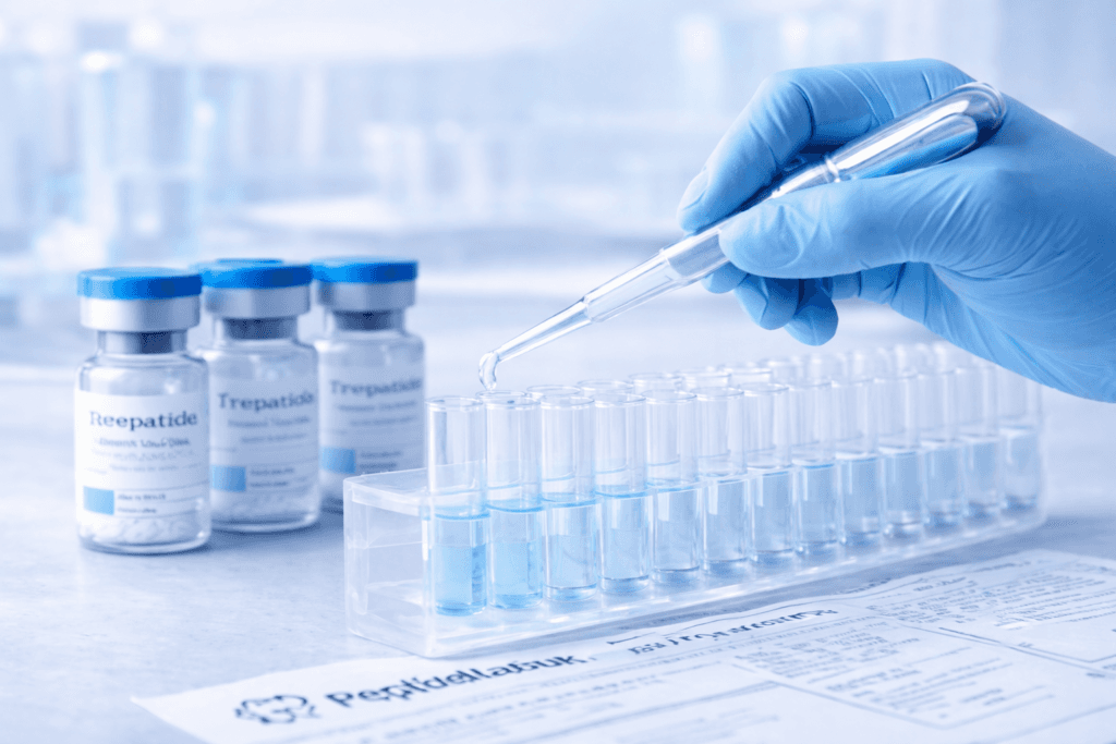 Laboratory specialist working with samples and product documentation